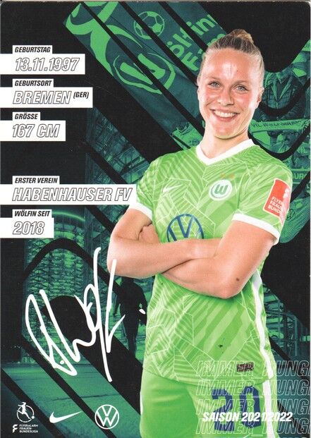 Autogramm Fussball (D) | VfL Wolfsburg | 2021 | Pia-Sophie WOLTER
