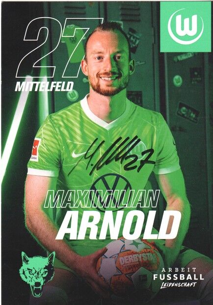 Autogramm Fussball | VfL Wolfsburg | 2021 | Maximilian ARNOLD