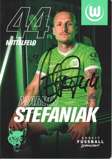 Autogramm Fussball | VfL Wolfsburg | 2021 | Marvin STEFANIAK