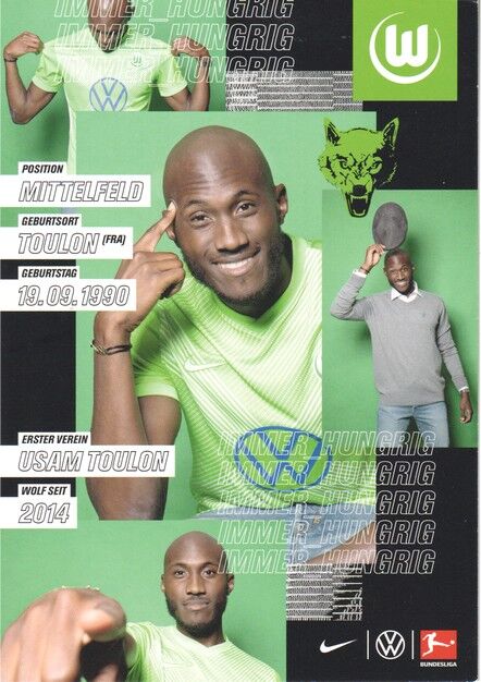 Autogramm Fussball | VfL Wolfsburg | 2020 | Josuha GUILAVOGUI