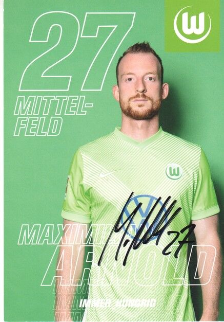 Autogramm Fussball | VfL Wolfsburg | 2020 | Maximilian ARNOLD