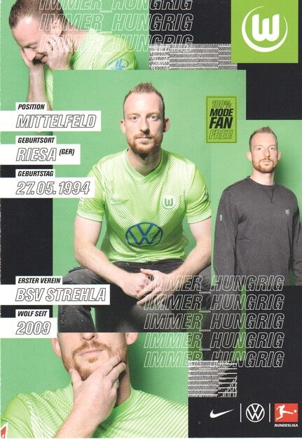 Autogramm Fussball | VfL Wolfsburg | 2020 | Maximilian ARNOLD