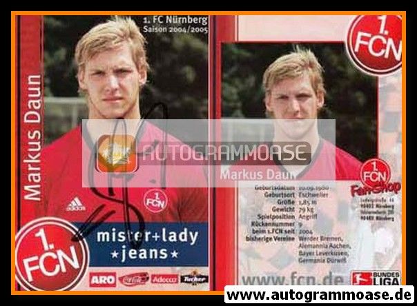 Autogramm Fussball | 1. FC Nürnberg | 2004 | Markus DAUN