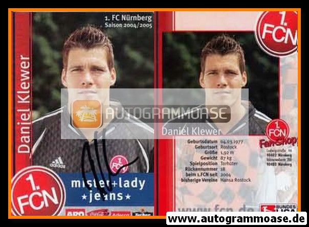 Autogramm Fussball | 1. FC Nürnberg | 2004 | Daniel KLEWER