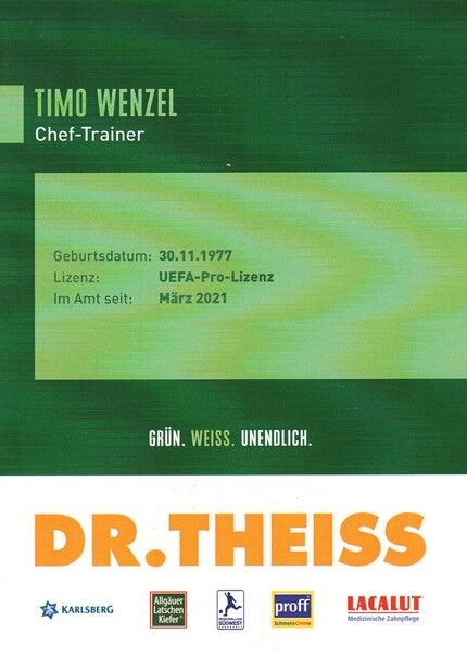Autogramm Fussball | FC Homburg | 2021 | Timo WENZEL