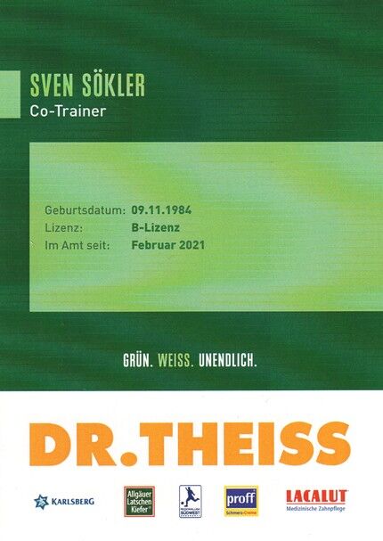 Autogramm Fussball | FC Homburg | 2021 | Sven SÖKLER