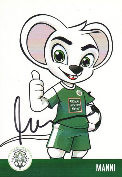 Autogramm Fussball | FC Homburg | 2021 | MAUS MANNI (Maskottchen)