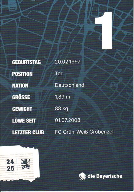 Autogramm Fussball | TSV 1860 München | 2024 | Marco HILLER