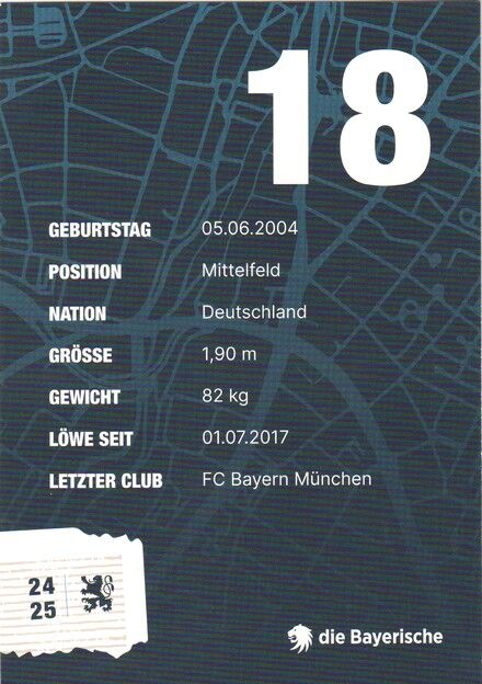 Autogramm Fussball | TSV 1860 München | 2024 | Tim KLOSS