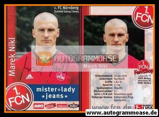 Autogramm Fussball | 1. FC Nürnberg | 2004 | Marek NIKL