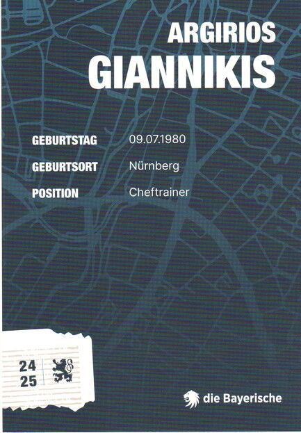 Autogramm Fussball | TSV 1860 München | 2024 | Argirios GIANNIKIS