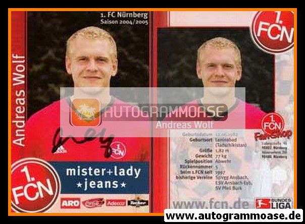 Autogramm Fussball | 1. FC Nürnberg | 2004 | Andreas WOLF