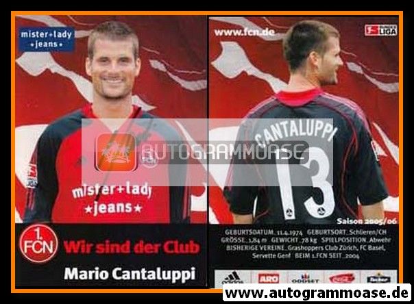 Autogramm Fussball | 1. FC Nürnberg | 2005 | Mario CANTALUPPI