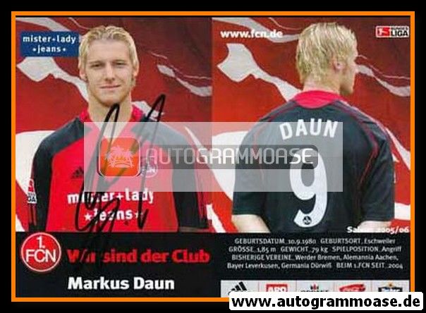 Autogramm Fussball | 1. FC Nürnberg | 2005 | Markus DAUN