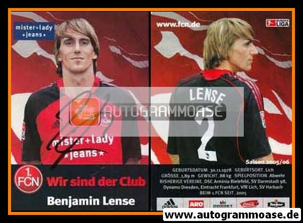 Autogramm Fussball | 1. FC Nürnberg | 2005 | Benjamin LENSE