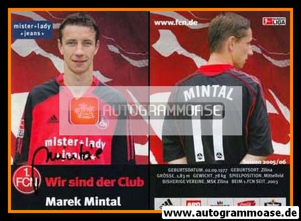 Autogramm Fussball | 1. FC Nürnberg | 2005 | Marek MINTAL