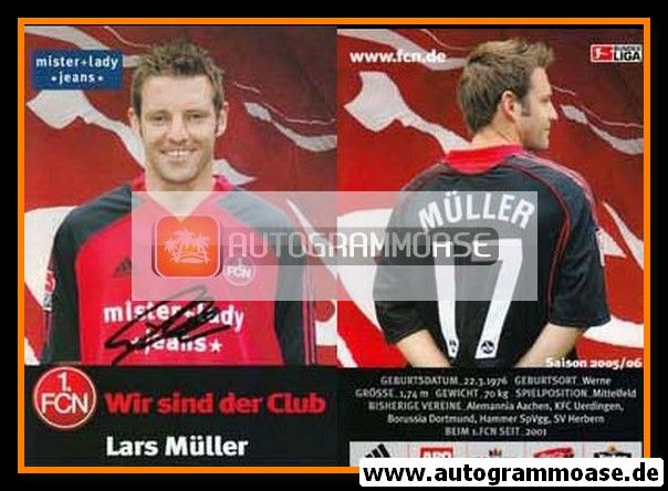 Autogramm Fussball | 1. FC Nürnberg | 2005 | Lars MÜLLER