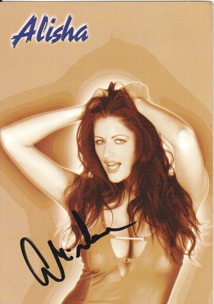 Autogramm Pop | ALISHA | 1990er (Portrait Color blm) SEXY