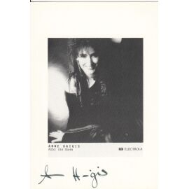 Autogramm Pop | Anne HAIGIS | 1980er (Portrait SW EMI) Stein
