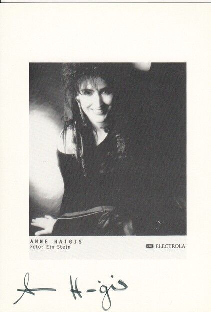Autogramm Pop | Anne HAIGIS | 1980er (Portrait SW EMI) Stein