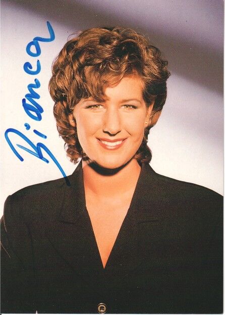 Autogramm Schlager | Bianca SHOMBURG | 1997 "Zeit" (Portrait Color BMG)