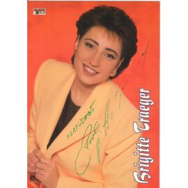 Autogramm Volksmusik | Brigitte TRAEGER | 1999 >"Paradies Auf Zeit" (Portrait Color) Bogner