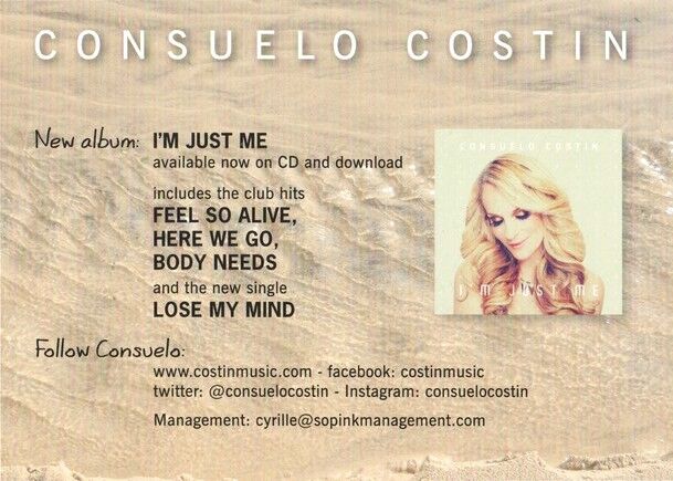 Autogramm Pop (USA) | Consuelo COSTIN | 2016 "I´m Just Me" (Portrait Color)