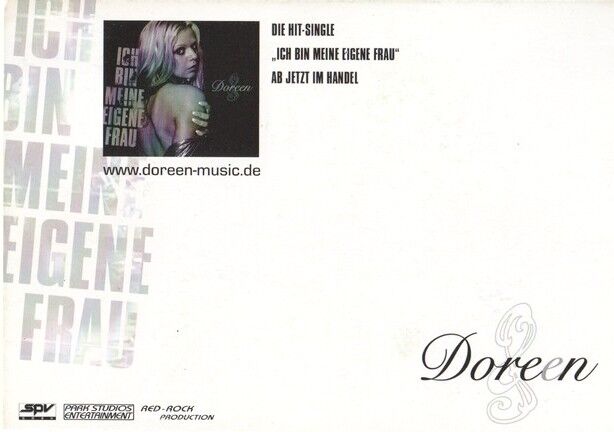 Autogramm Pop | DOREEN | 2006 "Ich Bin Meine Eigene Frau" (Portrait Color)