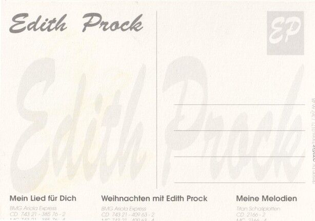 Autogramm Volksmusik | Edith PROCK | 1996 "Mein Lied Für Dich" (Portrait Color)