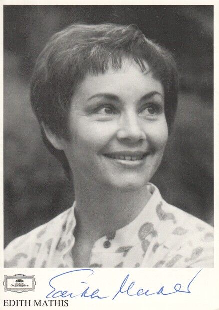 Autogramm Klassik | Edith MATHIS | 1990er (Portrait SW) Grammophon
