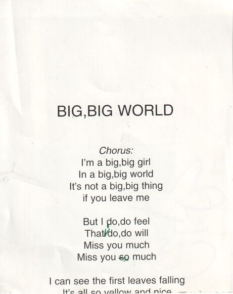 Autogramm Pop (SWE) | EMILIA Rydberg | 1998 "Big Big World" (Portrait SW Rodeo)