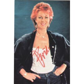 Autogramm Pop (SWE) | FRIDA Lyngstad (ABBA) | 1982 "Something´s Going On" (Portrait Color Polydor)