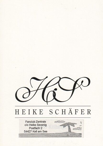 Autogramm Schlager | Heike SCHÄFER | 1990er (Portrait Color)