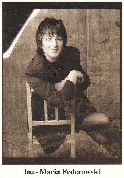 Autogramm Schlager | Ina-Maria FEDEROWSKI | 2001 (Portrait SW Böhme)