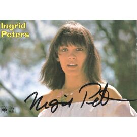 Autogramm Schlager | Ingrid PETERS | 1979 "Feigling" (Portrait Color CBS)