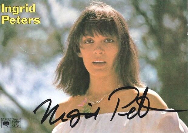 Autogramm Schlager | Ingrid PETERS | 1979 "Feigling" (Portrait Color CBS)