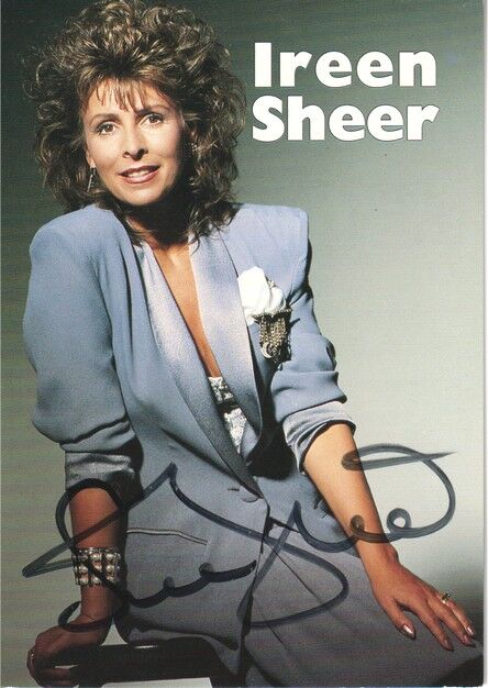 Autogramm Schlager | Ireen SHEER | 1990 "Die Frau Die Bleibt" (Portrait Color Dino)