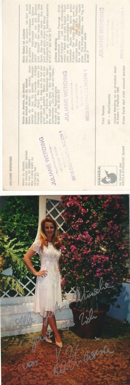 Autogramm Schlager | Katharina HERZ | 2000er Foto ((Privataufnahme Color)