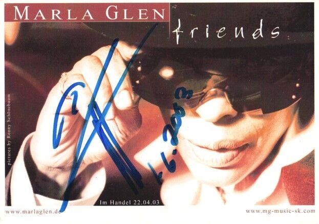 Autogramm Rock (USA) | Marla GLEN | 2003 "Friends" (Portrait Color) Schönebaum
