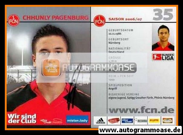 Autogramm Fussball | 1. FC Nürnberg | 2006 | Chhunly PAGENBURG