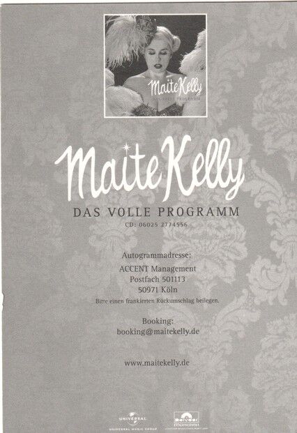 Autogramm Schlager | Maite KELLY | 2011 "Das Volle Programm" (Portrait Color Universal)