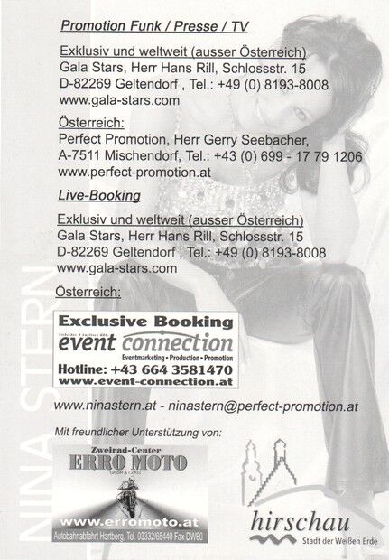 Autogramm Schlager | Nina STERN | 2010er (Portrait Color) Gala Stars