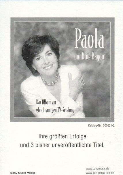 Autogramm Schlager | PAOLA | 2000 "Am Blue Bayou" (Portrait Color Sony)