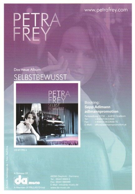 Autogramm Schlager | Petra FREY | 2008 "Selbstbewusst" (Portrait Color DA)