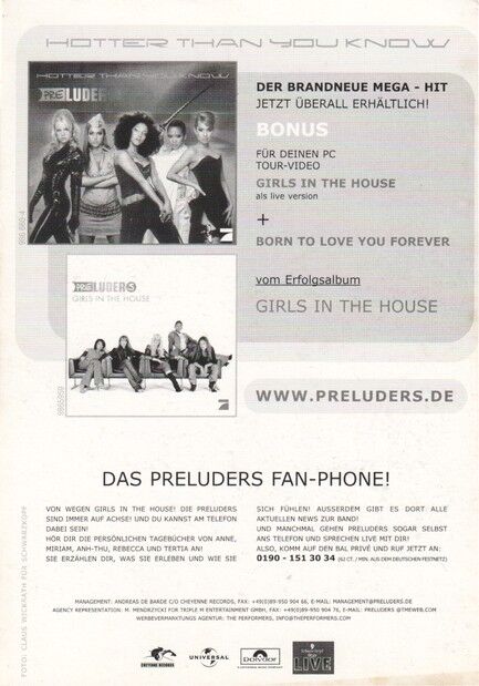 Autogramm Pop | PRELUDERS Ann-Thu | 2004 "Hotter Than You Kow" (Portrait Color)