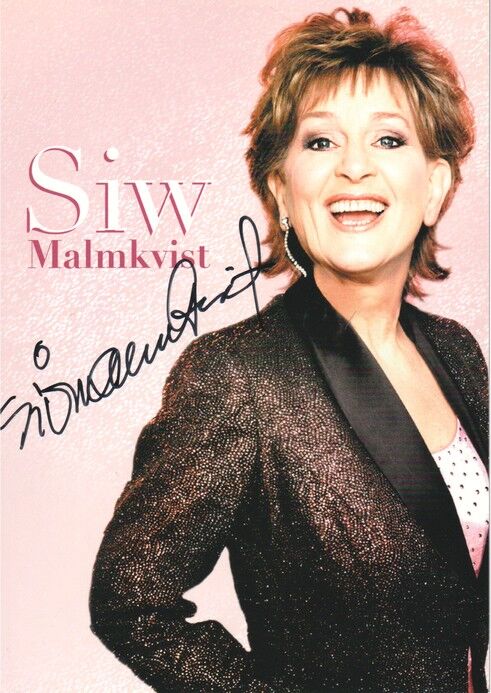 Autogramm Film / Schlager (SWE) | Siw MALMKVIST | 2000er (Portrait Color Oscarsson)