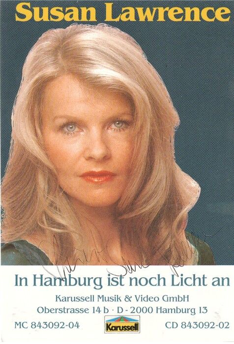 Autogramm Schlager | Susan LAWRENCE | 2000er "In Hamburg ..." (Portrait Color Karussell)