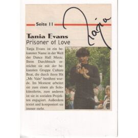 Autogramm Pop (UK) | Tania EVANS (Culture Beat) | 2000er (Konzert Color)