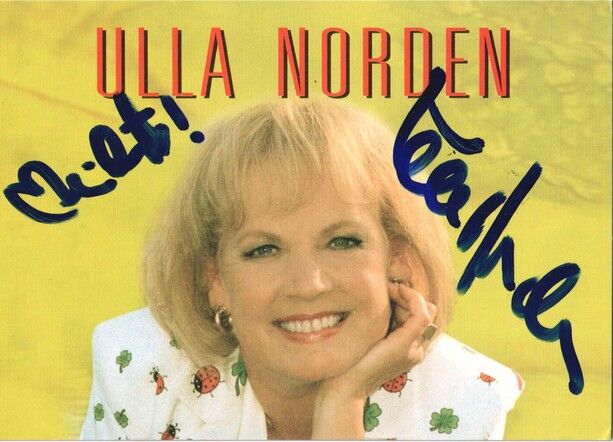 Autogramm Schlager | Ulla NORDEN | 2000 "Ich Tausche Mein Herz" (Portrait Color Rubin)