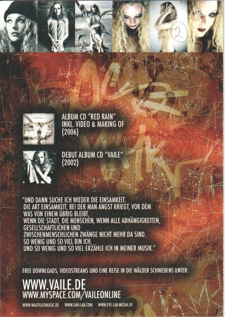 Autogramm Pop / Schauspieler | Vaile FUCHS | 2005 "Red Rain" (Portrait Color) 2